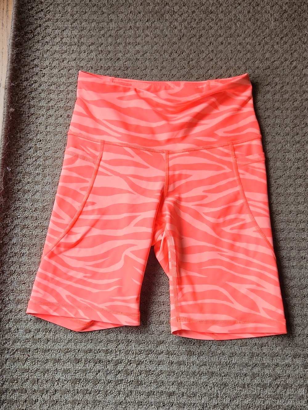 Neon Orange Gym Bike Shorts